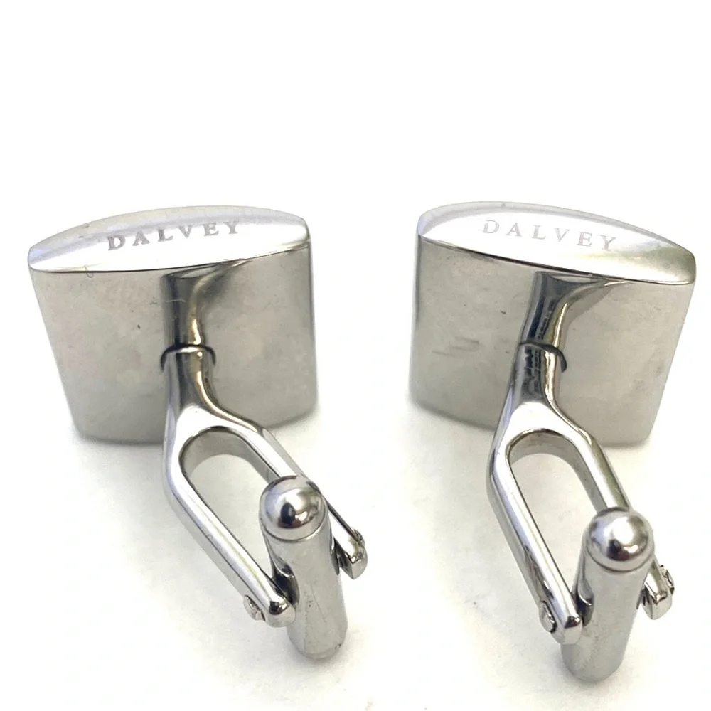 Dalvey Men's Admiralty Hematite/Silver Cufflinks